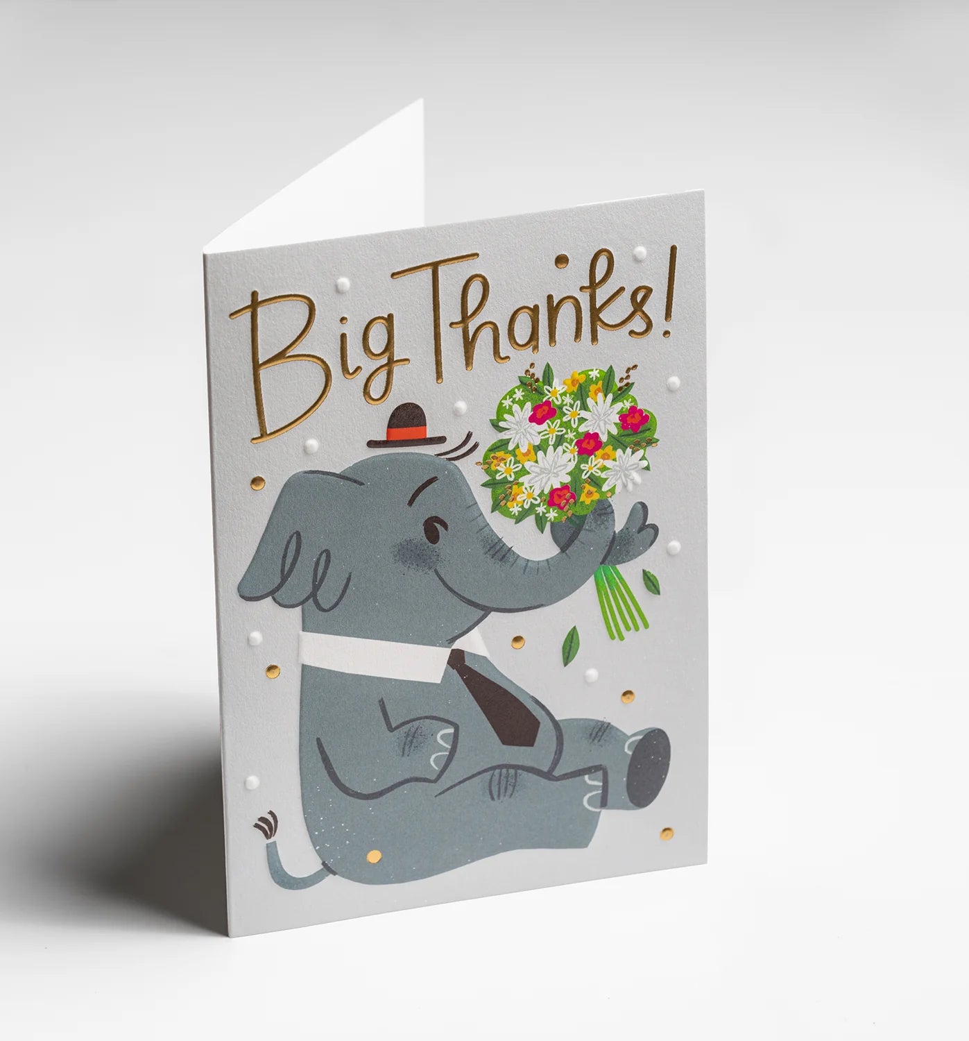 Big Thanks! Elephant Bouquet Greeting Card:7362