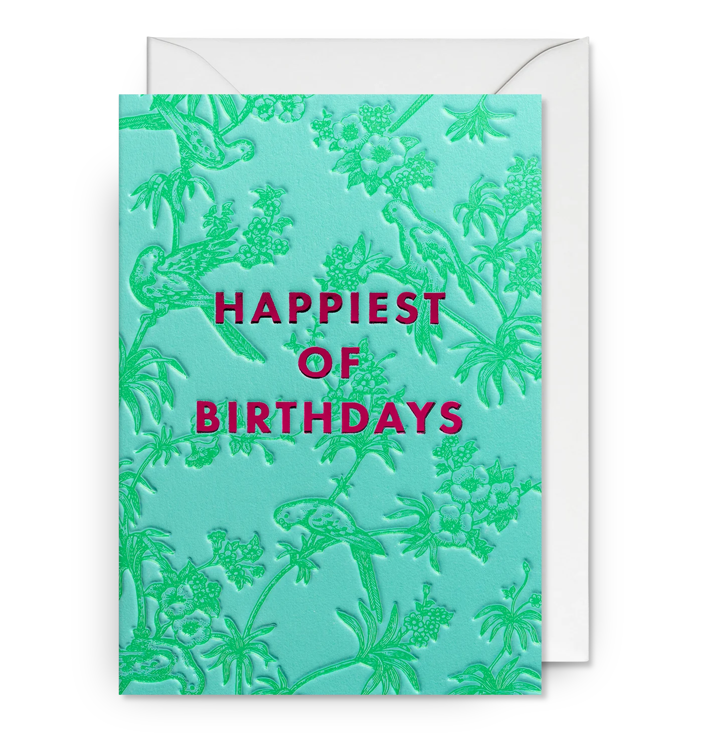 Parakeets Happiest of Birthdays Greeting Card:7736