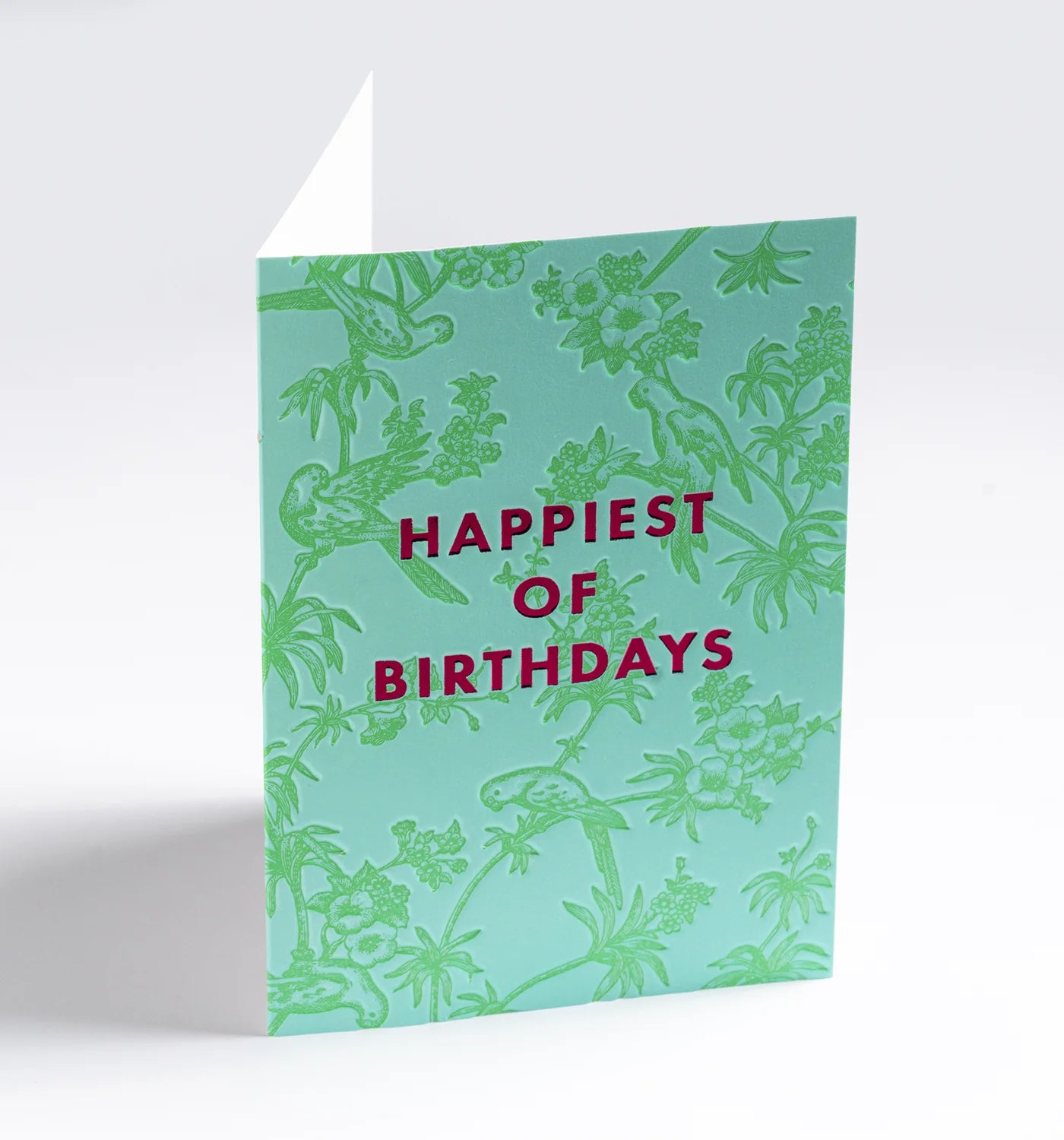 Parakeets Happiest of Birthdays Greeting Card:7736