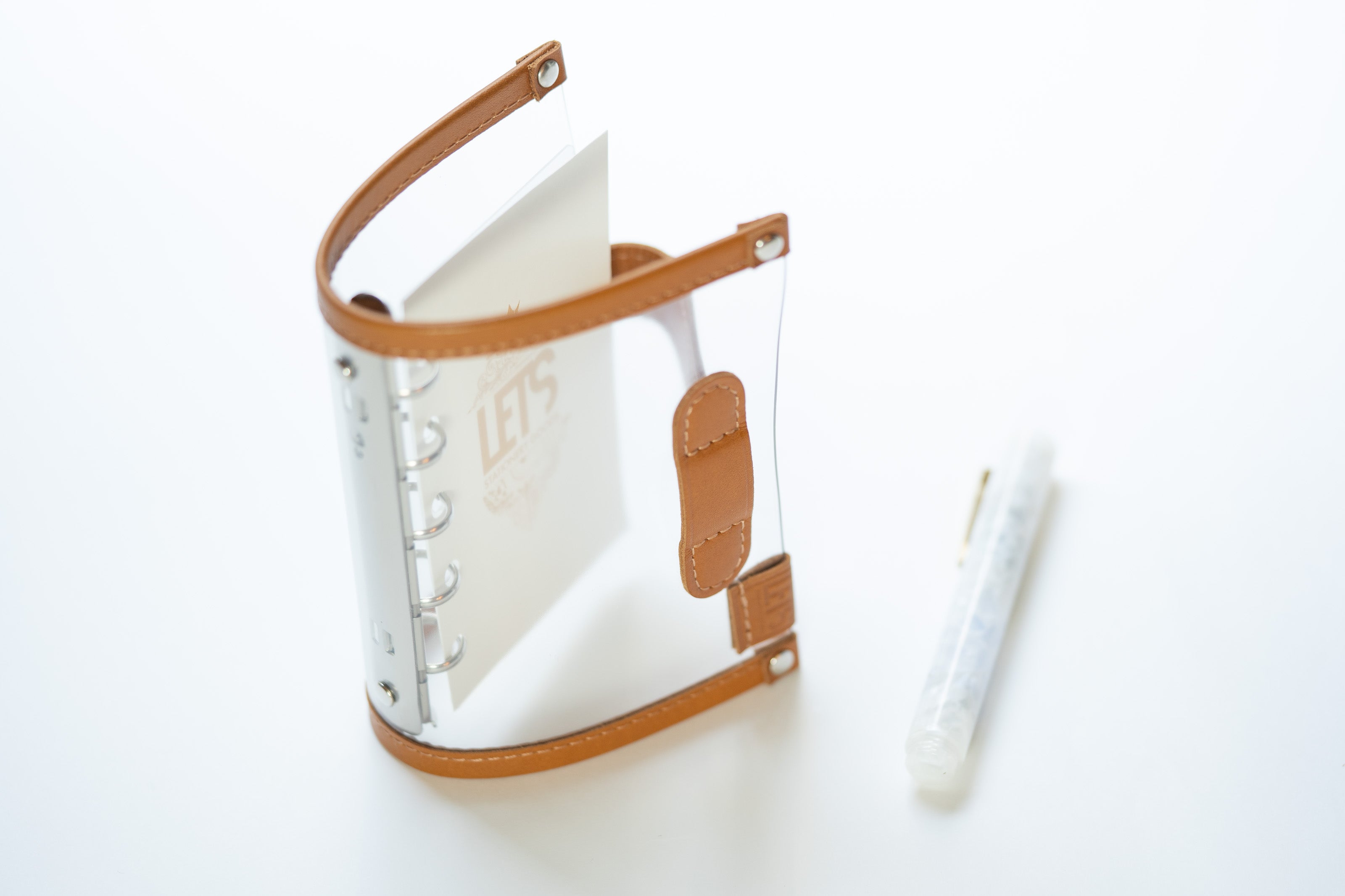 LETS Clear Leather Binder - M5 - Natural