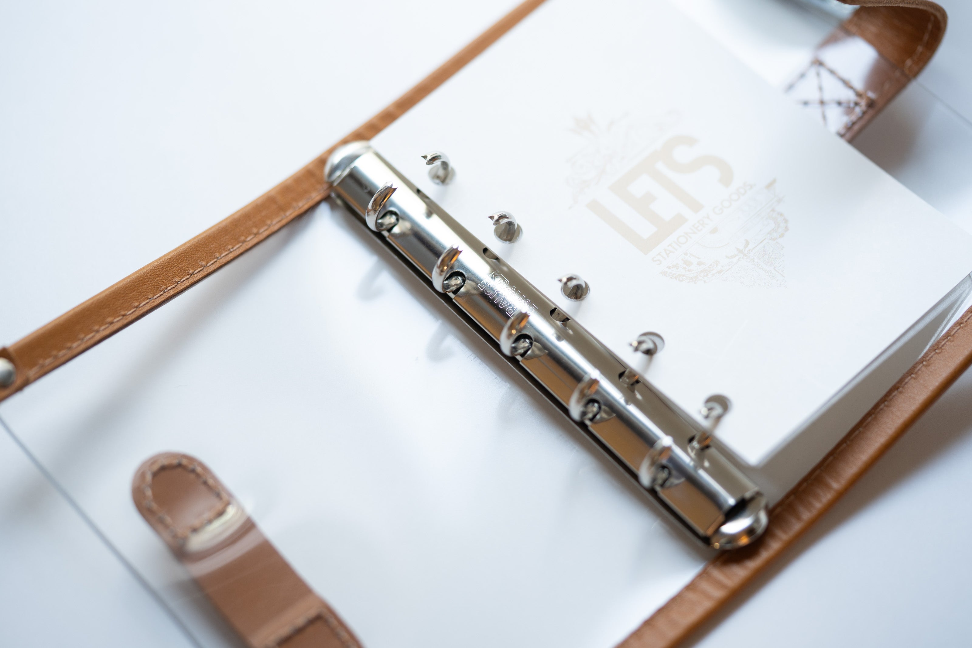LETS Clear Leather Binder - M5 - Natural