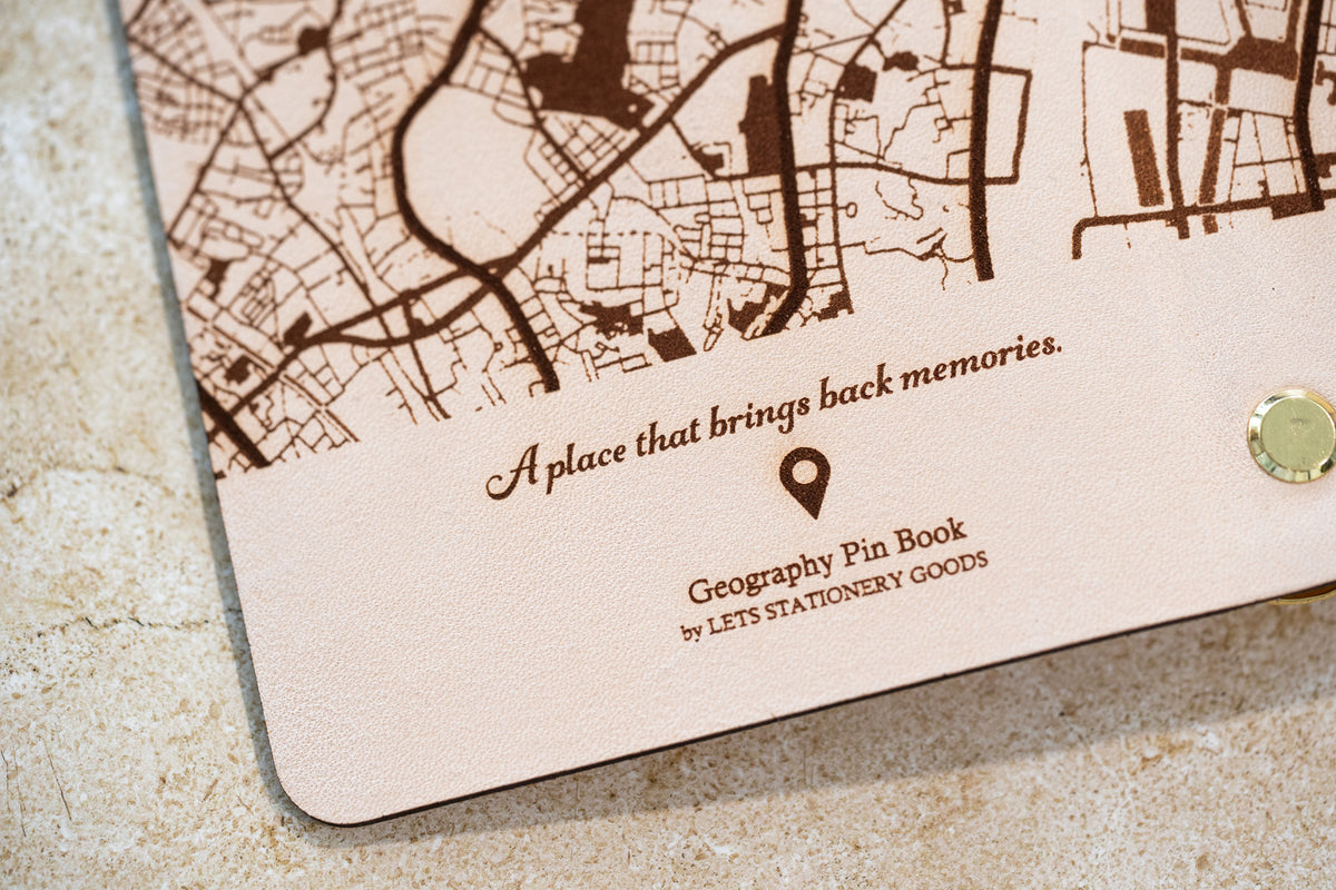 Geography Pin Book M6 ヌメ革 @東京限定(手帳の市)