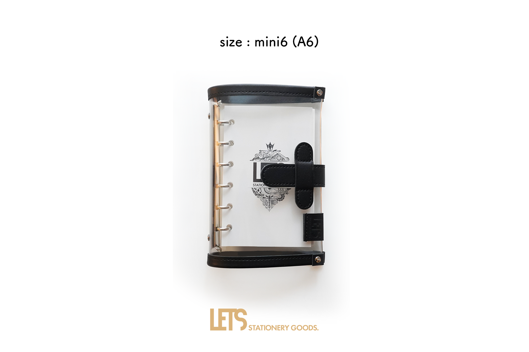 LETSクリアシステム手帳 / mini6 / ブラック – LETS STATIONERY GOODS LETSクリアシステム手帳 / mini6 / ブラック – LETS STATIONERY GOODS
