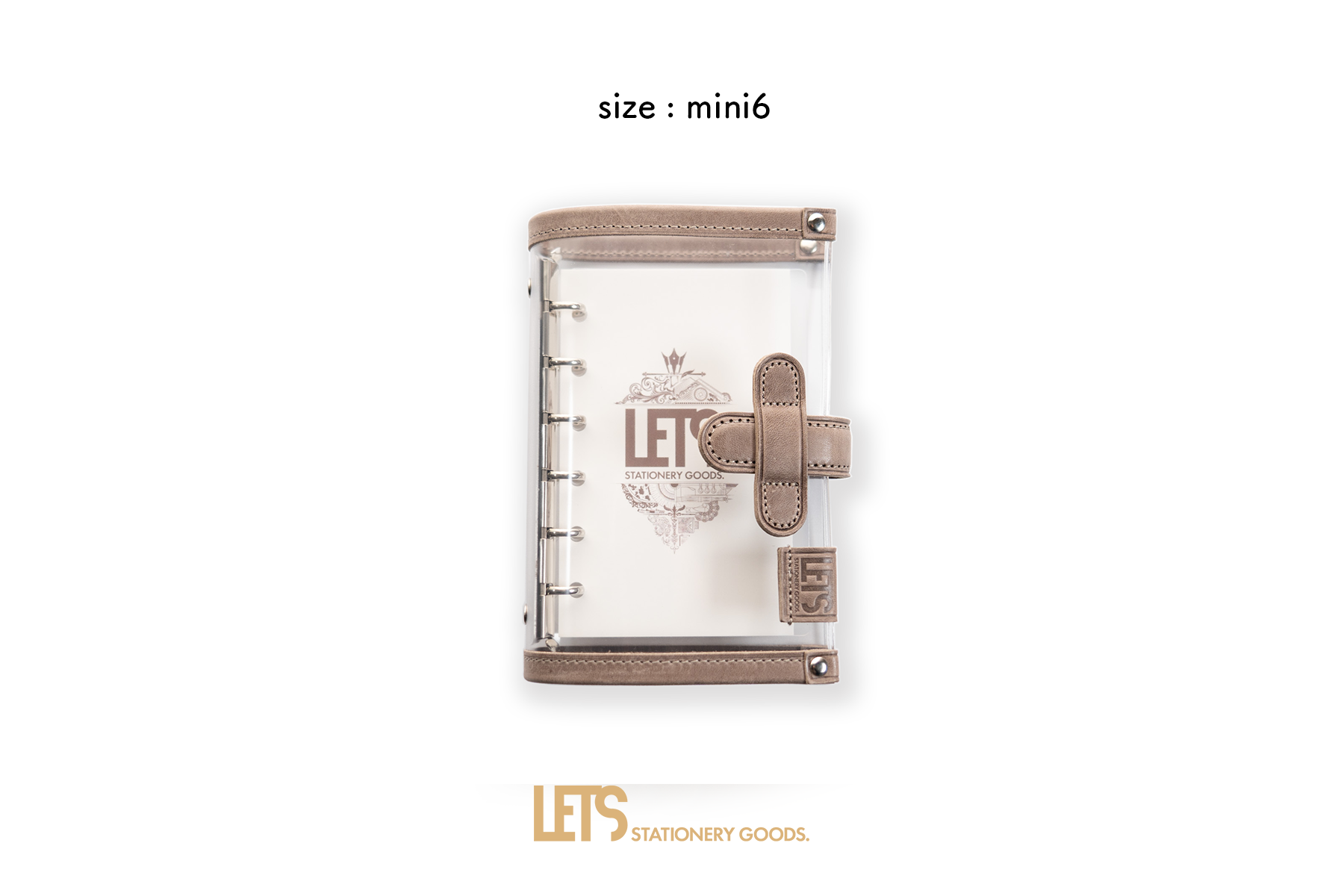LETSクリアシステム手帳 / mini6 / mostroグレージュ – LETS LETSクリアシステム手帳 / mini6 / mostroグレージュ – LETS