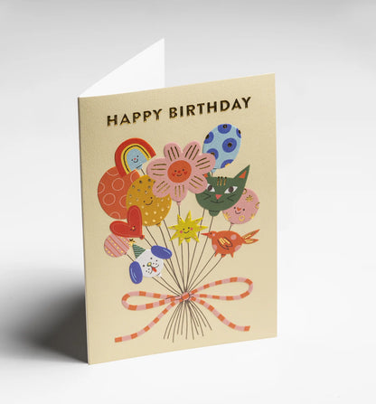 Happy Birthday Balloon Bouquet Greeting Card：7350