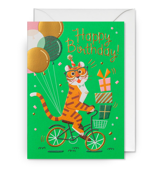 Happy Birthday! Party Tiger Greeting Card：7361