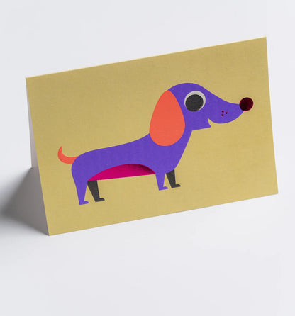 Cheeky Dachshund Greeting Card：7637