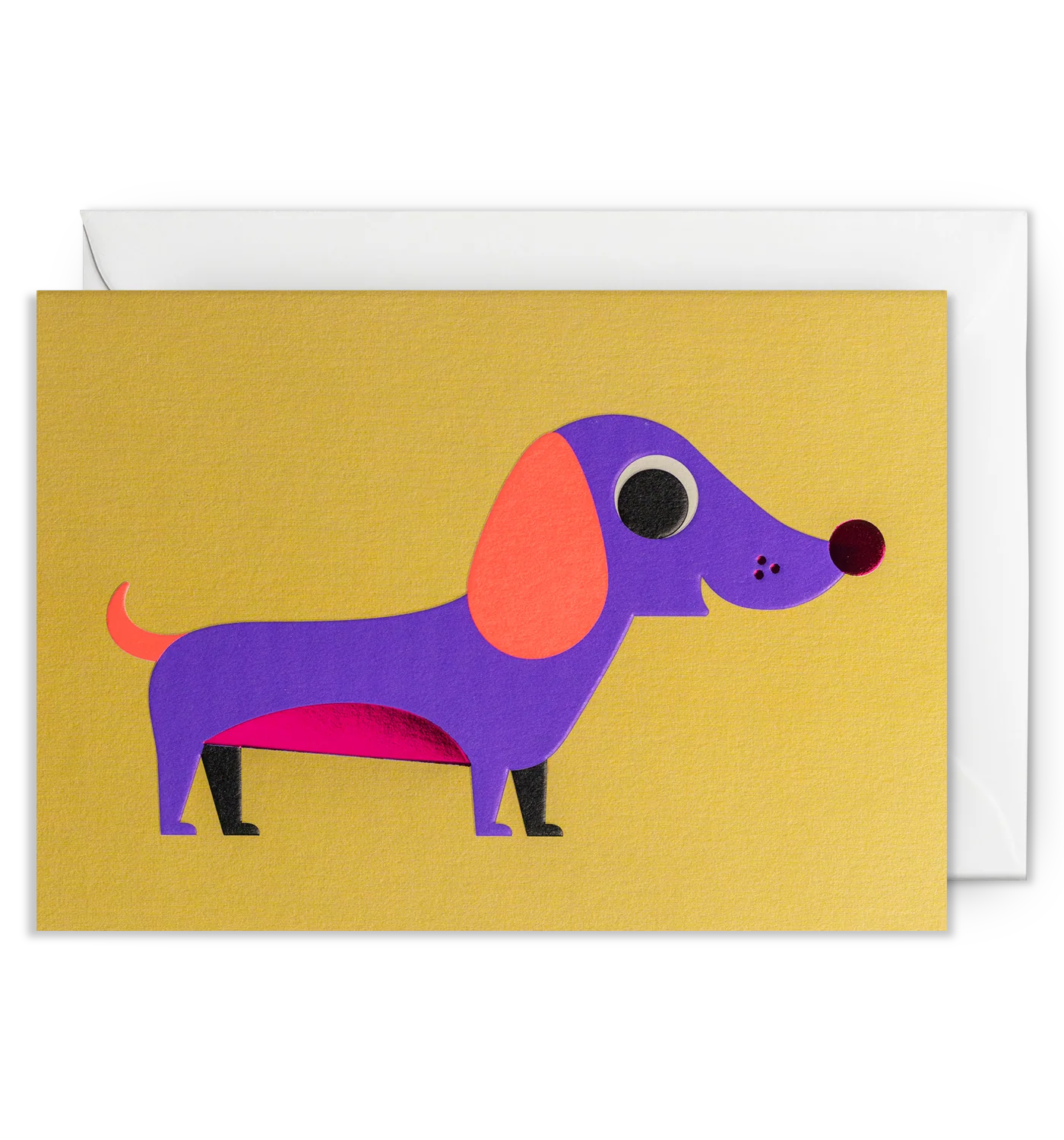 Cheeky Dachshund Greeting Card：7637