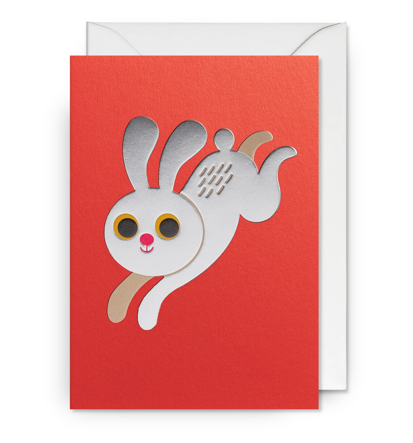 Leaping Rabbit Greeting Card：7641