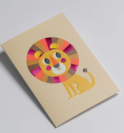 Friendly Lion Greeting Card：7642