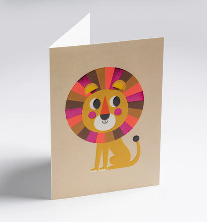 Friendly Lion Greeting Card：7642