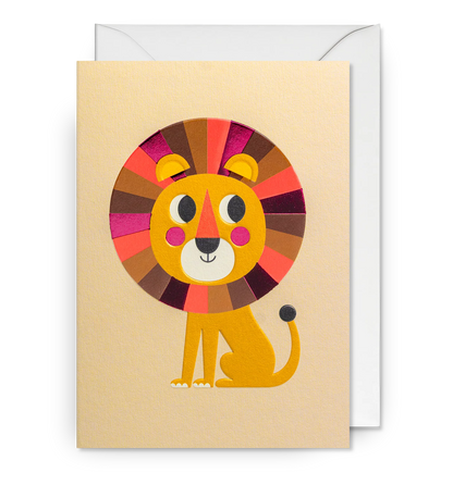 Friendly Lion Greeting Card：7642