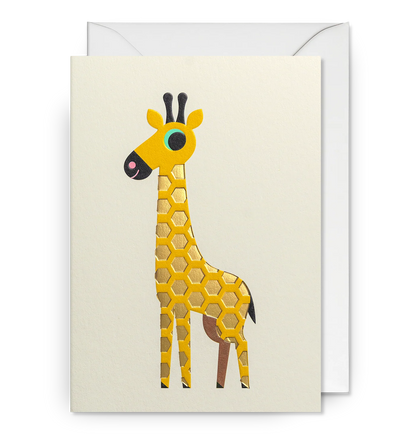 Tall Giraffe Greeting Card：7643