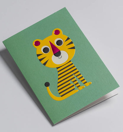 Stripy Tiger Greeting Card：7644