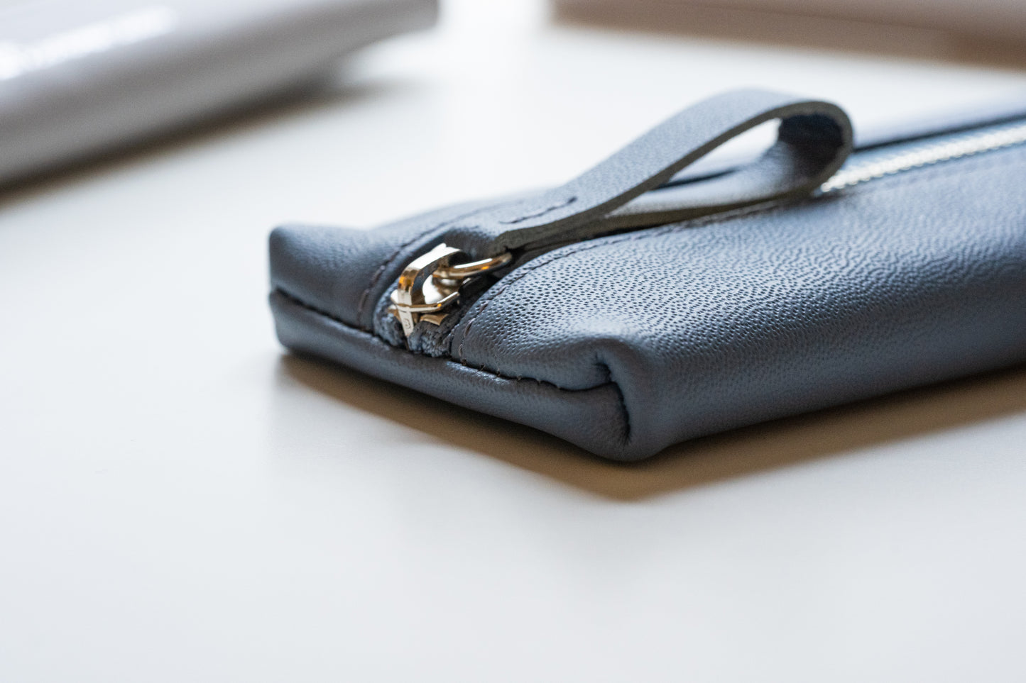 Leather pencil case Pentaboric - Blue shell -