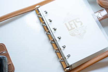 LETS Clear Leather Binder - mini6 - Brown