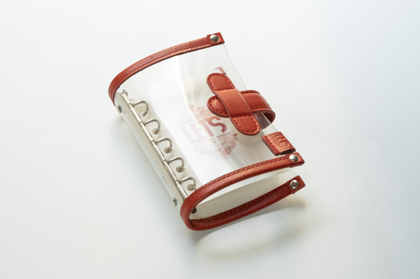 LETS Clear Leather Binder - M5 - Red
