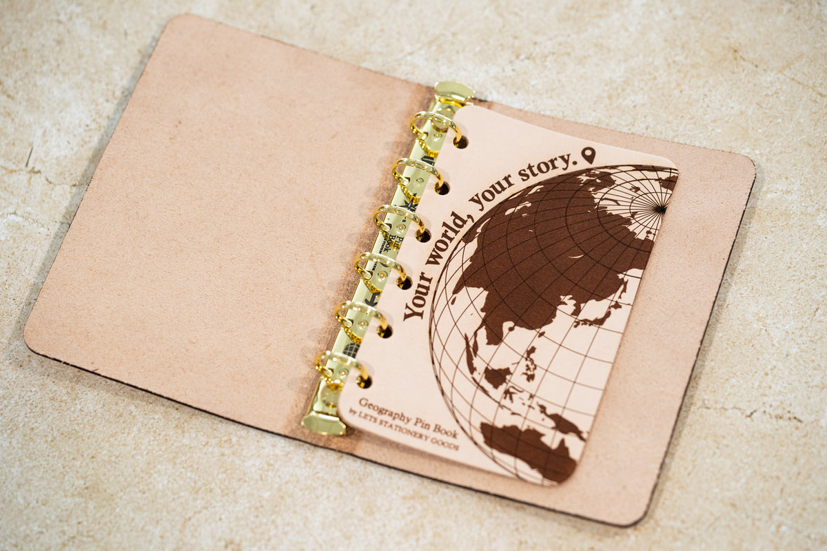 Geography Pin Book M6 ヌメ革 ＠東京限定（手帳の市）