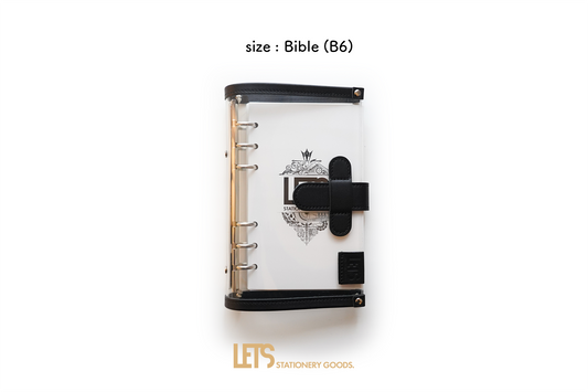 LETS Clear Leather Binder - Bible - Black