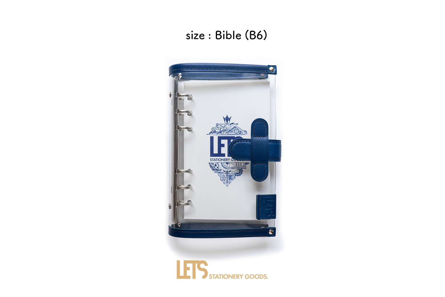 LETS Clear Leather Binder - Bible - Blue