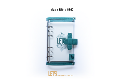 LETS Clear Leather Binder - Bible - MAYA Green