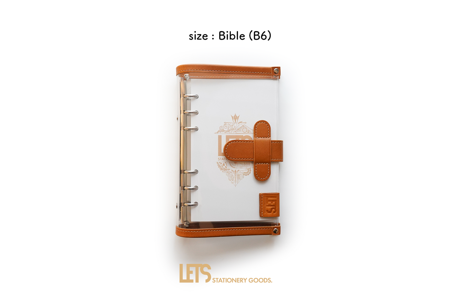 LETS Clear Leather Binder - Bible - Brown