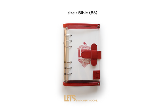 LETS Clear Leather Binder - Bible - Red