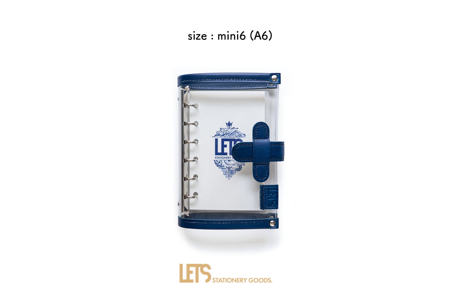 LETS Clear Leather Binder - mini6 - Blue
